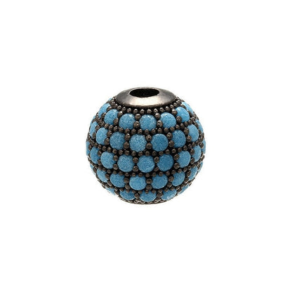 High Quality Brass Cubic Zirconia Round Spacer Beads 6mm/8mm/10mm