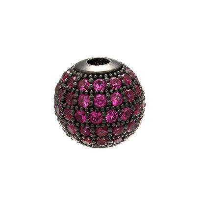 High Quality Brass Cubic Zirconia Round Spacer Beads 6mm/8mm/10mm