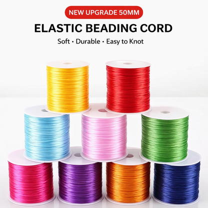 $0.99/Pcs Jewelry bungee cord,flat Jewelry Beading Cord,Elastic Cord,Elastic Thread Cord,Elastic Rope cord 50 meters,Bracelet Elastic Cord