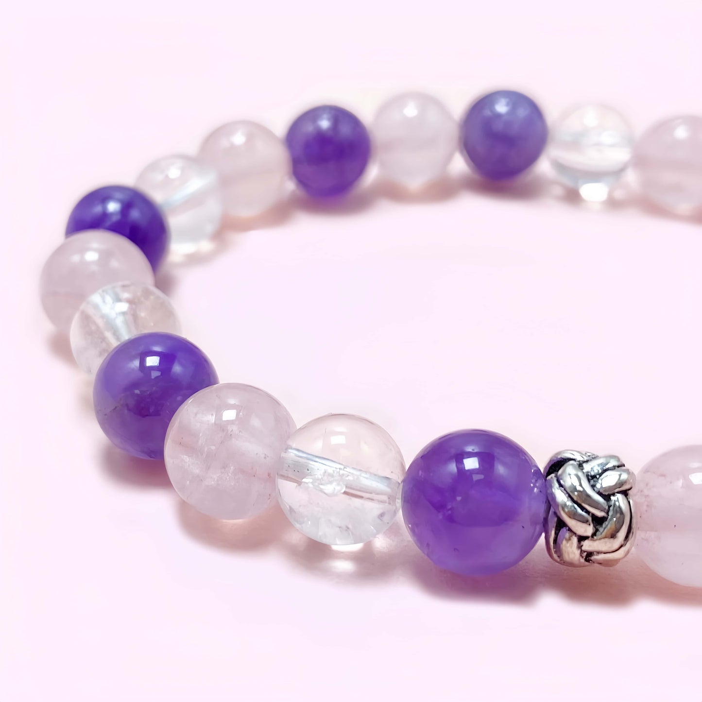 Multi Amethyst Crystal Bracelet for Love and Relationship
