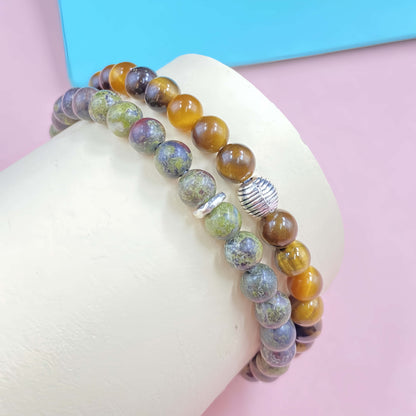 DoubleTurquoise Crystal Bracelet for Focus and Concentration