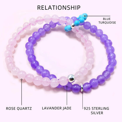 Double Amethyst Crystal Bracelet for Love and Relationship