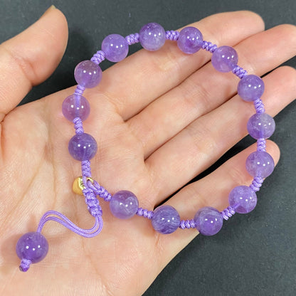 Lavender Amethyst Crystal Bracelet for Focus and Concentration