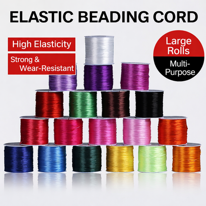 $0.99/Pcs 50M/Roll 0.8mm High Quality Japan Import Elastic Cord Crystal String for Beading Premium Stretch Polyester Thread , for DIY Jewelry Making
