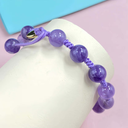 Lavender Amethyst Crystal Bracelet for Focus and Concentration