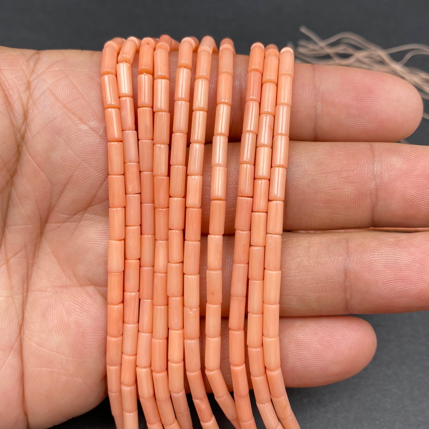 Tube Shape Coral Beads