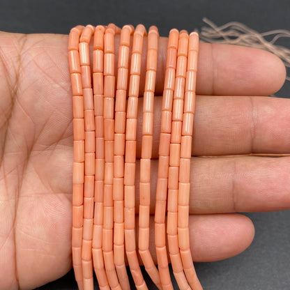 Tube Shape Coral Beads