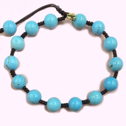 Blue Turquoise Crystal Bracelet for Focus and Concentration
