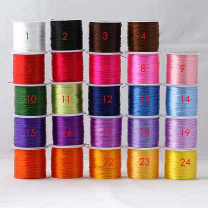 $0.99/Pcs Jewelry bungee cord,flat Jewelry Beading Cord,Elastic Cord,Elastic Thread Cord,Elastic Rope cord 50 meters,Bracelet Elastic Cord