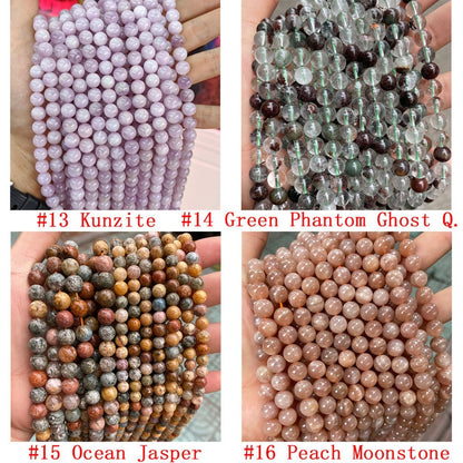 Higher Grade Crystal Stone Genuine Natural Gemstone Round Loose Beads For Bracelet Necklace DIY Jewelry Making Design 4mm 6mm 8mm 10mm 12mm