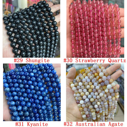 Higher Grade Crystal Stone Genuine Natural Gemstone Round Loose Beads For Bracelet Necklace DIY Jewelry Making Design 4mm 6mm 8mm 10mm 12mm