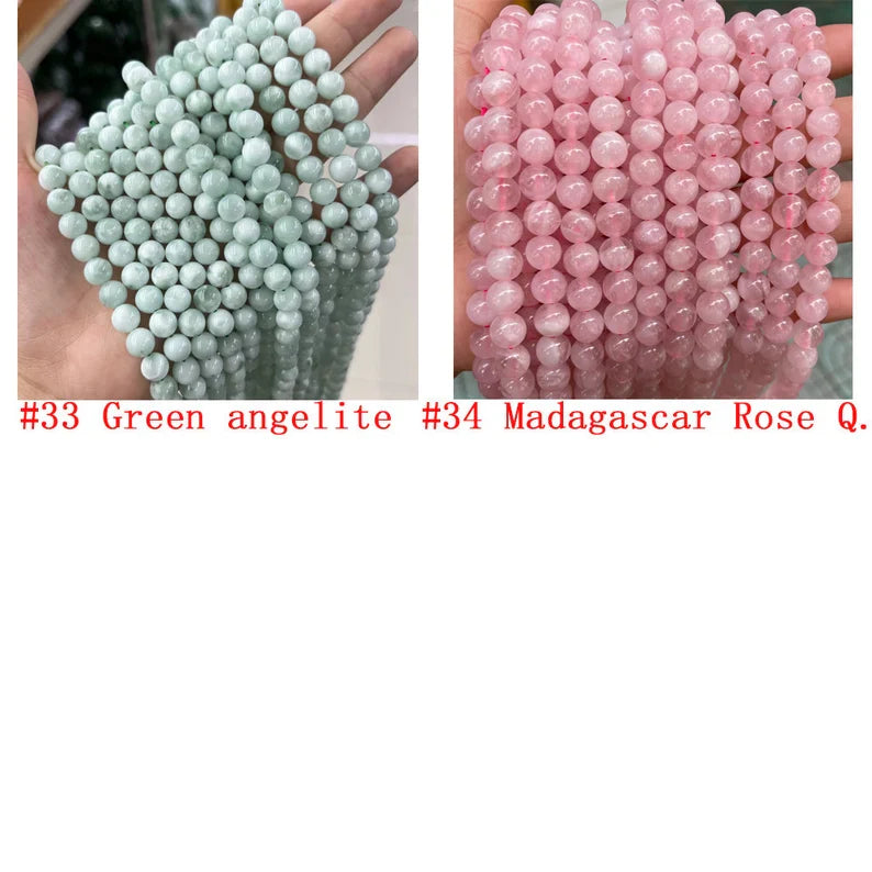Higher Grade Crystal Stone Genuine Natural Gemstone Round Loose Beads For Bracelet Necklace DIY Jewelry Making Design 4mm 6mm 8mm 10mm 12mm