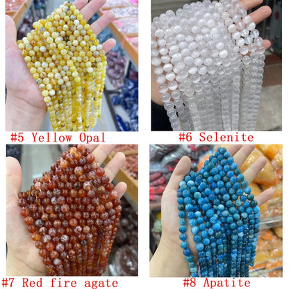 Higher Grade Crystal Stone Genuine Natural Gemstone Round Loose Beads For Bracelet Necklace DIY Jewelry Making Design 4mm 6mm 8mm 10mm 12mm