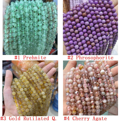 Higher Grade Crystal Stone Genuine Natural Gemstone Round Loose Beads For Bracelet Necklace DIY Jewelry Making Design 4mm 6mm 8mm 10mm 12mm