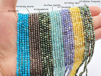 Natural Faceted Crystal Beads,2mm/3mm/4mm- Free Shipping