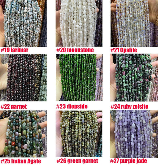 Natural Gemstone Jasper Freeform Chips Beads Bulk of Multi Color Crystal Nugget Beads Healing Loose Bead for DIY Jewelry Making 16inch 6-8mm