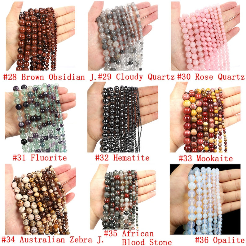 Wholesale Gemstone Beads 4mm 6mm 8mm 10mm 12mm-Loose Bead -Free Shipping （I）