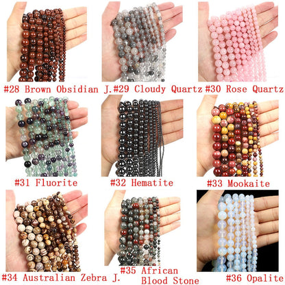 Wholesale  Gemstone Beads 4mm 6mm 8mm 10mm 12mm  Loose Bead -Free Shipping（II）