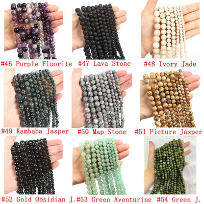 Wholesale  Gemstone Beads 4mm 6mm 8mm 10mm 12mm  Loose Bead -Free Shipping（II）