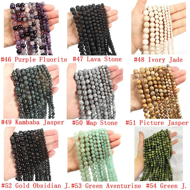 Wholesale  Gemstone Beads 4mm 6mm 8mm 10mm 12mm  Loose Bead -Free Shipping（II）