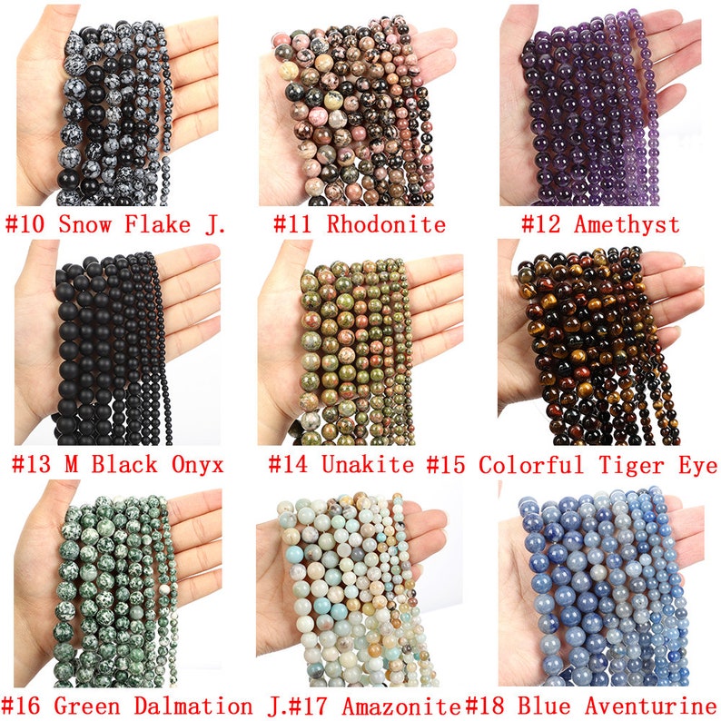 Wholesale Gemstone Beads 4mm 6mm 8mm 10mm 12mm-Loose Bead -Free Shipping （I）