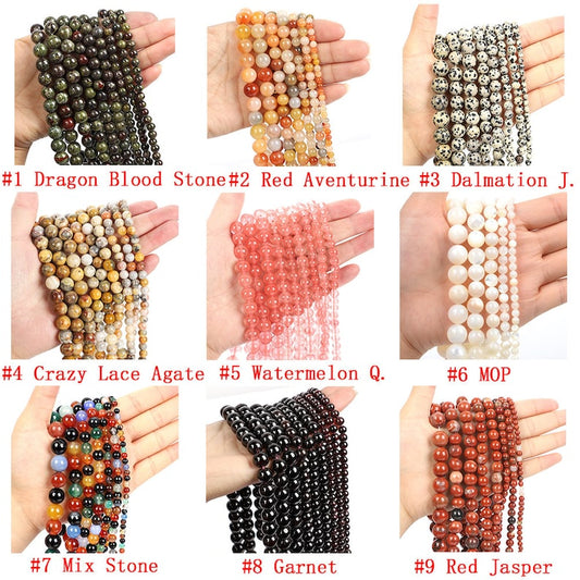Wholesale  Gemstone Beads 4mm 6mm 8mm 10mm 12mm  Loose Bead -Free Shipping（II）