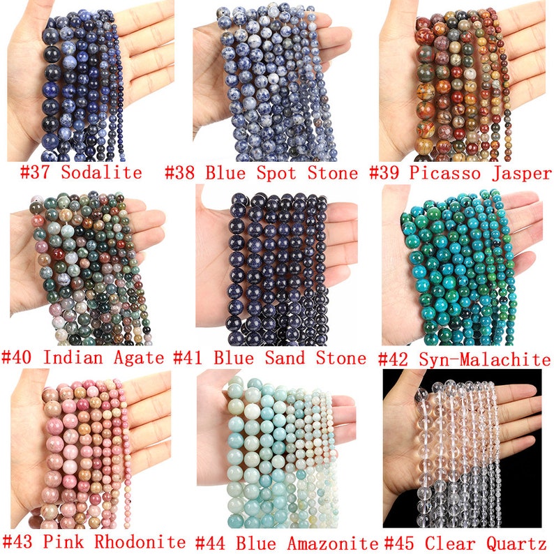 Wholesale Gemstone Beads 4mm 6mm 8mm 10mm 12mm-Loose Bead -Free Shipping （I）
