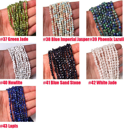 6mm Faceted Coin Round Beads Natural Gemstone Beads for Diy Jewelry Making Aquamarine/Amazonite/Rose Quartz/Agate/Crystal Coin Cut Beads 15"