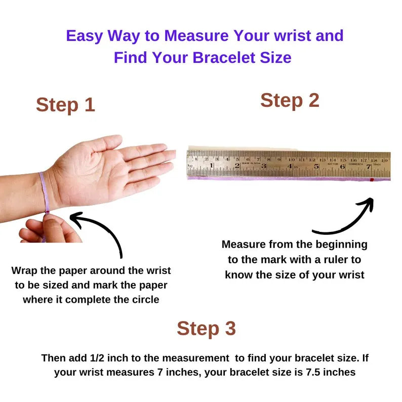 Triple Linked Crystal Bracelet for Focus and Concentration
