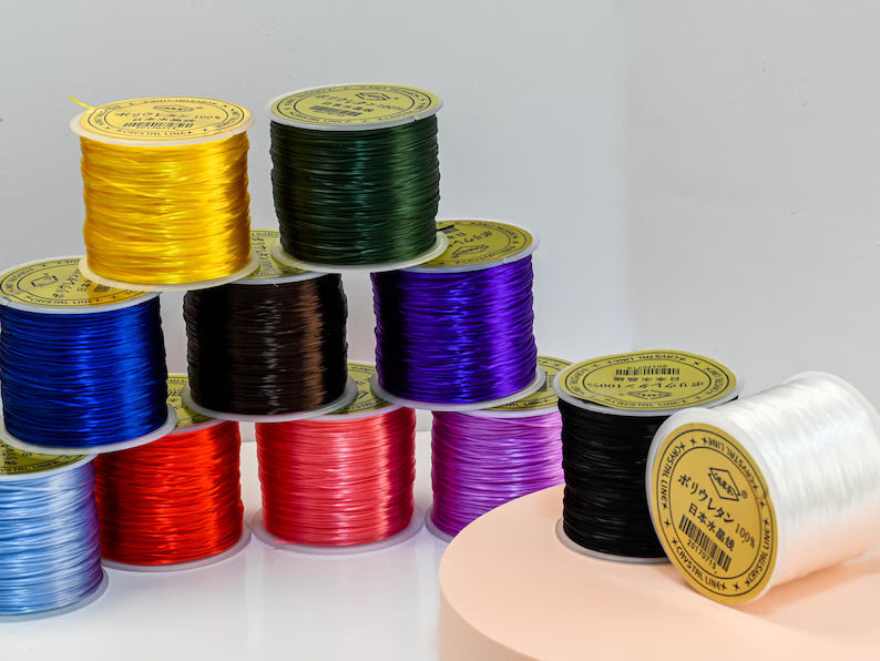 $0.99/Pcs Jewelry bungee cord,flat Jewelry Beading Cord,Elastic Cord,Elastic Thread Cord,Elastic Rope cord 50 meters,Bracelet Elastic Cord
