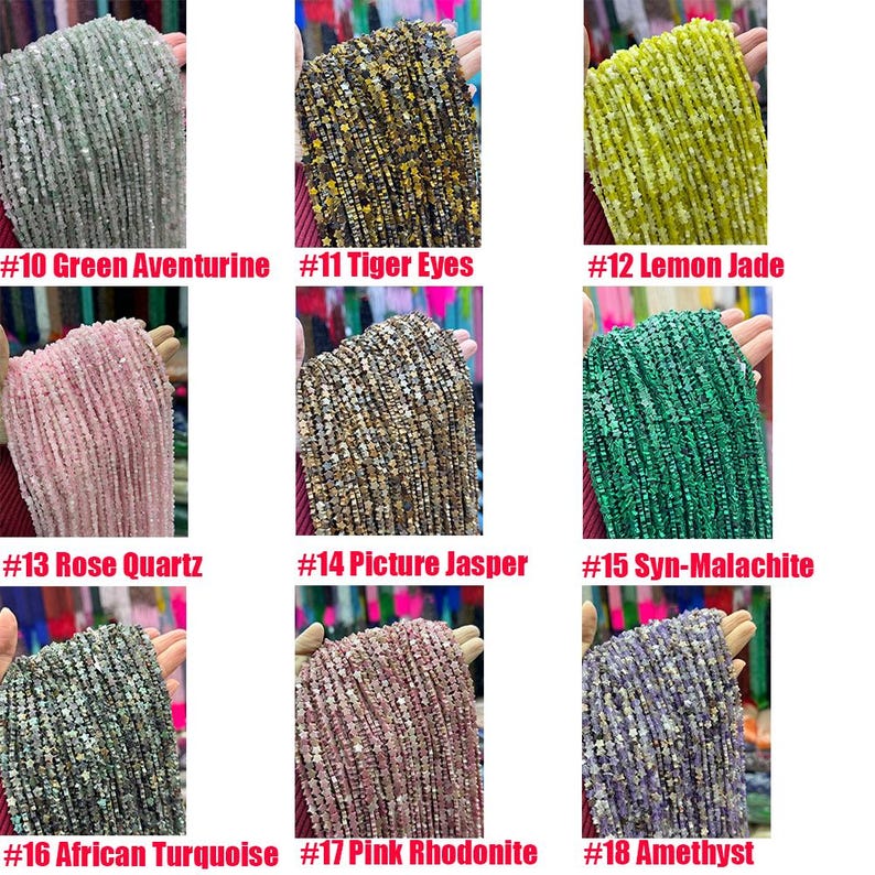 6mm Stone Star Beads Mini Crystal Star Beads Flat Star Shaped Gmestone Beads For Bracelet Necklace DIY Jewelry Making Carved Star Beads