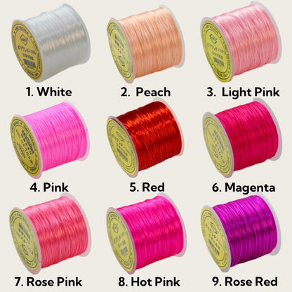 $0.99/Pcs 50M/Roll 0.8mm High Quality Japan Import Elastic Cord Crystal String for Beading Premium Stretch Polyester Thread , for DIY Jewelry Making