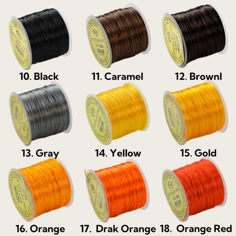 $0.99/Pcs 50M/Roll 0.8mm High Quality Japan Import Elastic Cord Crystal String for Beading Premium Stretch Polyester Thread , for DIY Jewelry Making