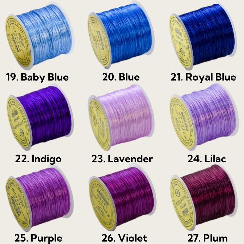 $0.99/Pcs 50M/Roll 0.8mm High Quality Japan Import Elastic Cord Crystal String for Beading Premium Stretch Polyester Thread , for DIY Jewelry Making