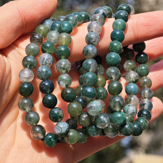 Wholesale Moss Agate Crystal Bracelet