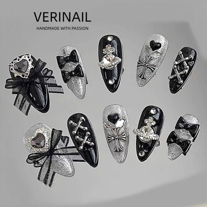 #1 Handmade Press On Nails Gothic nails/Smudged nails/Custom nails