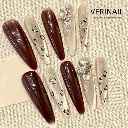 #1 Handmade Press On Nails Gothic nails/Smudged nails/Custom nails