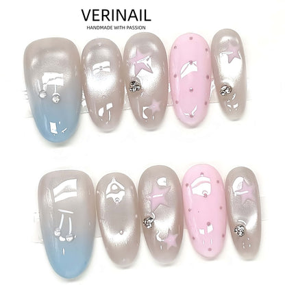 #1 Handmade Press On Nails Gothic nails/Smudged nails/Custom nails