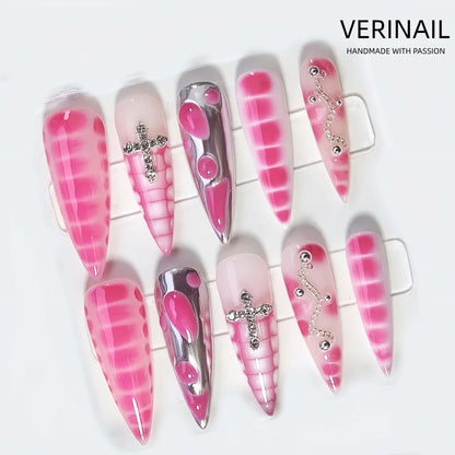 #1 Handmade Press On Nails Gothic nails/Smudged nails/Custom nails