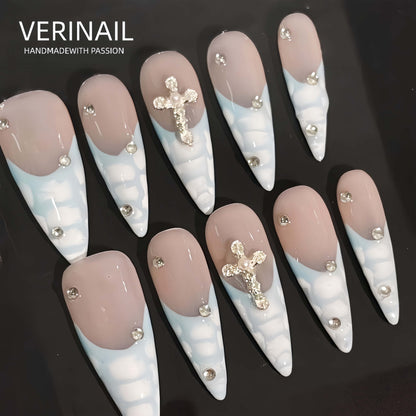 #1 Handmade Press On Nails Gothic nails/Smudged nails/Custom nails