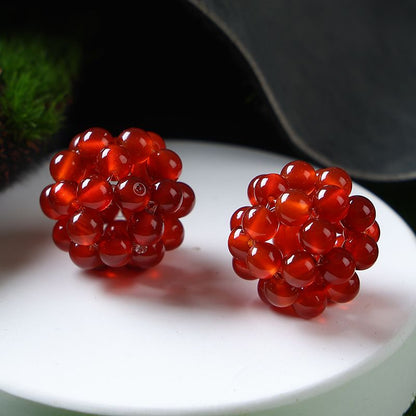 Handmade Crystal Stone Beads Ball Shape 1PCS