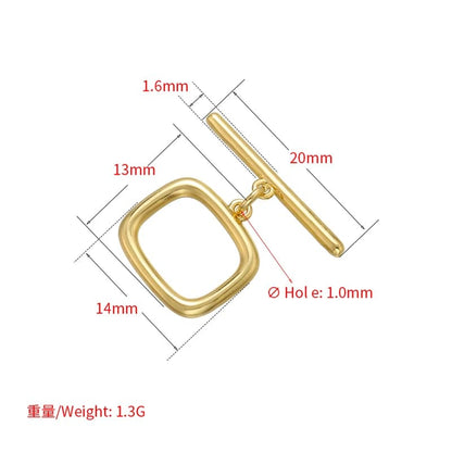 1PCS Oval/heart Brass Cubic Zirconia Clasps Hooks