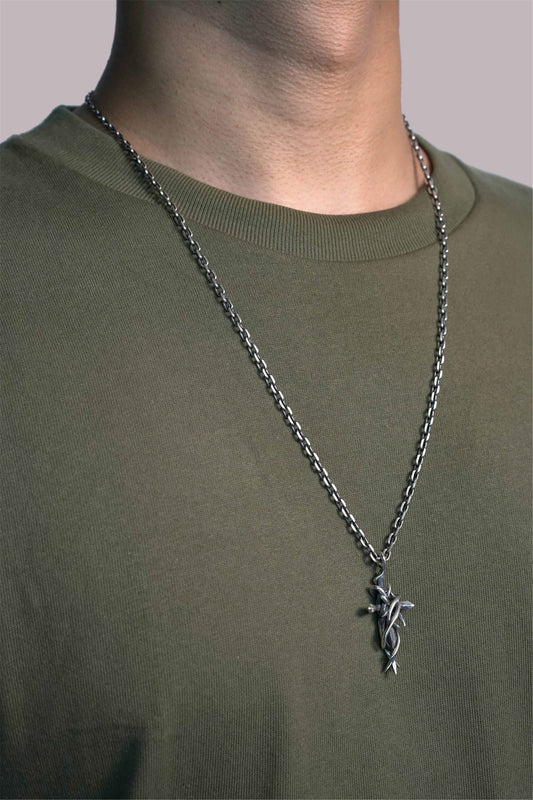 Retro Cross 925 Sterling Silver Pendant