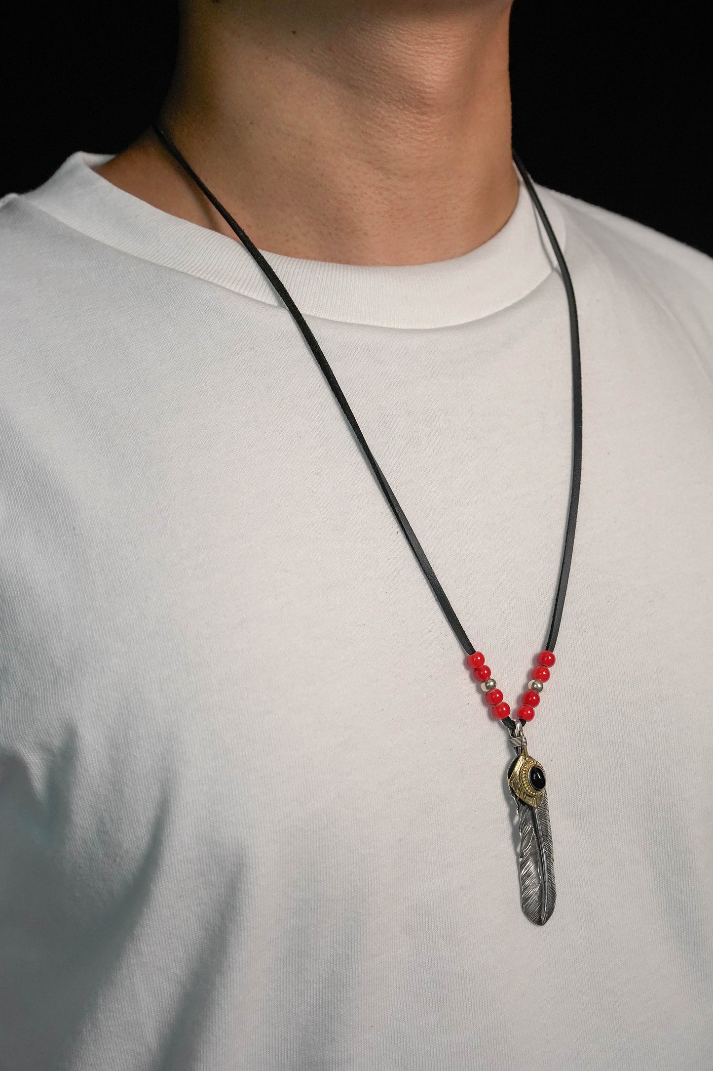 Japan Takahashi Goro Right Feather Necklace Set 