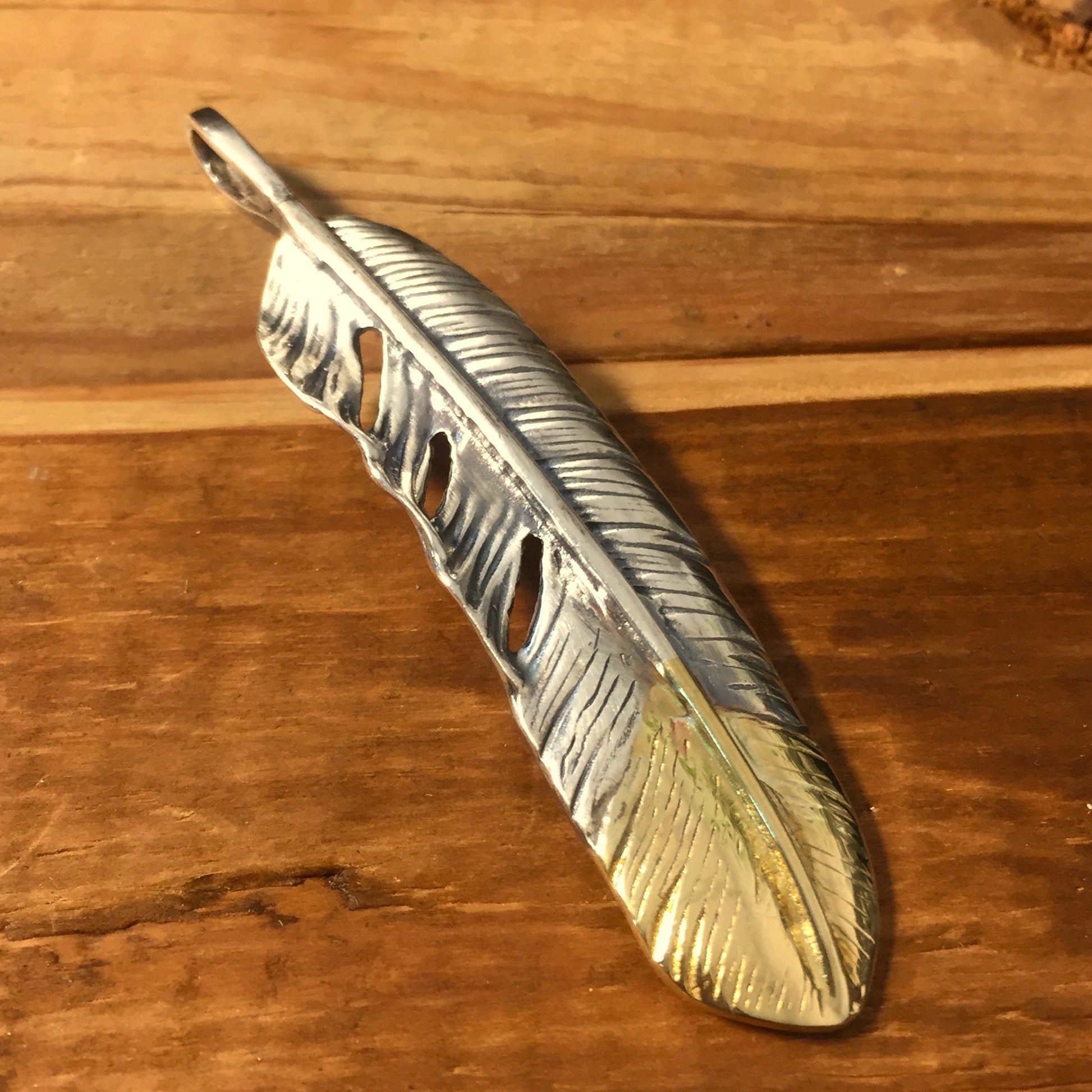 Goro's Takahashi Native American Style Eagle Claw Feather Pendants Retro Sterling Silver Handcrafted