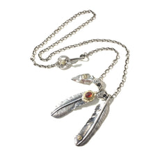 Load image into Gallery viewer, Japan Takahashi Goro Feather Necklace Set Retro 925 Sterling Silver

