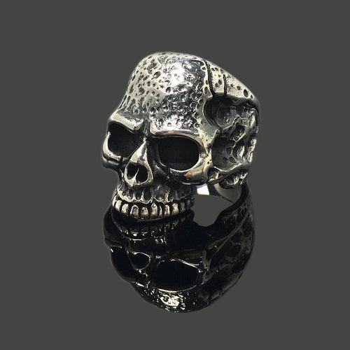 Retro 925 Sterling Silver Human Skull Ring