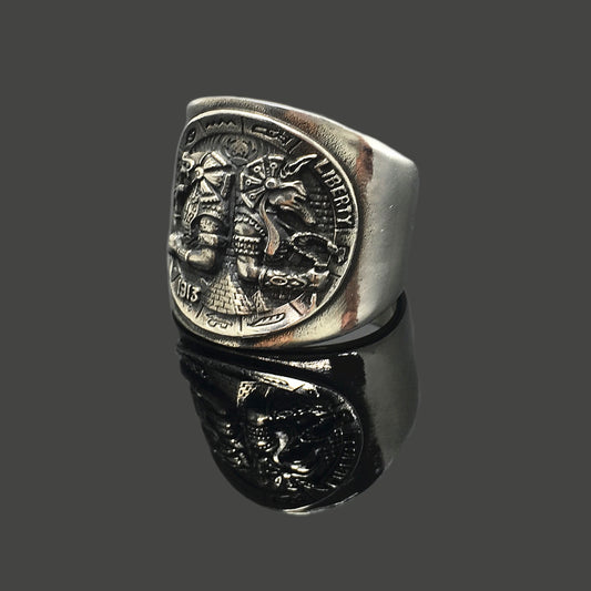 Classic Antique Retro 925 Sterling Silver Ring 