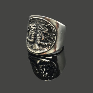 Classic Antique Retro 925 Sterling Silver Ring 