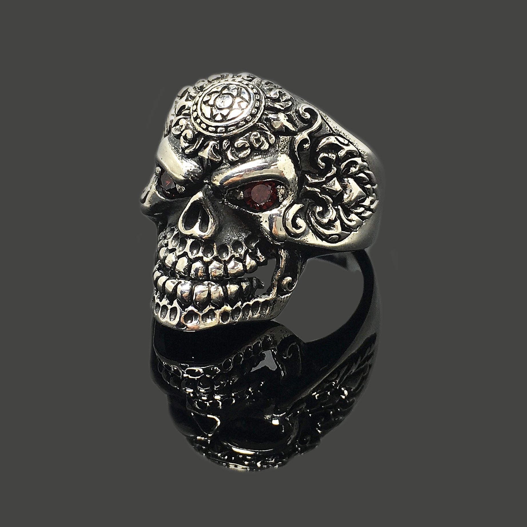 Skull 925 Sterling Silver Retro Rings Men